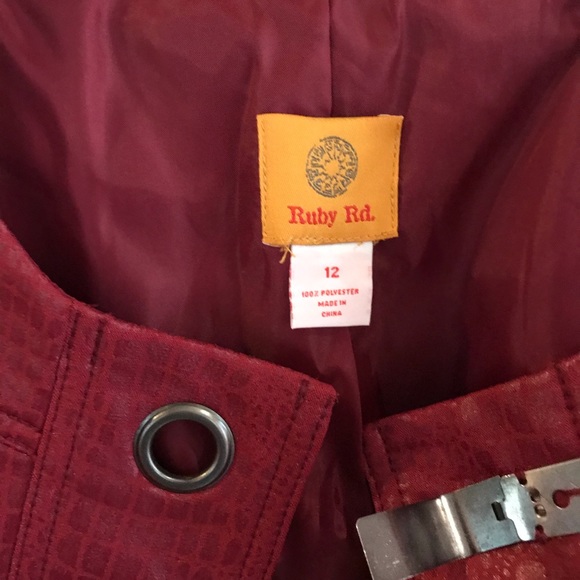 Ruby Rd. faux crocodile red jacket - Picture 2 of 3